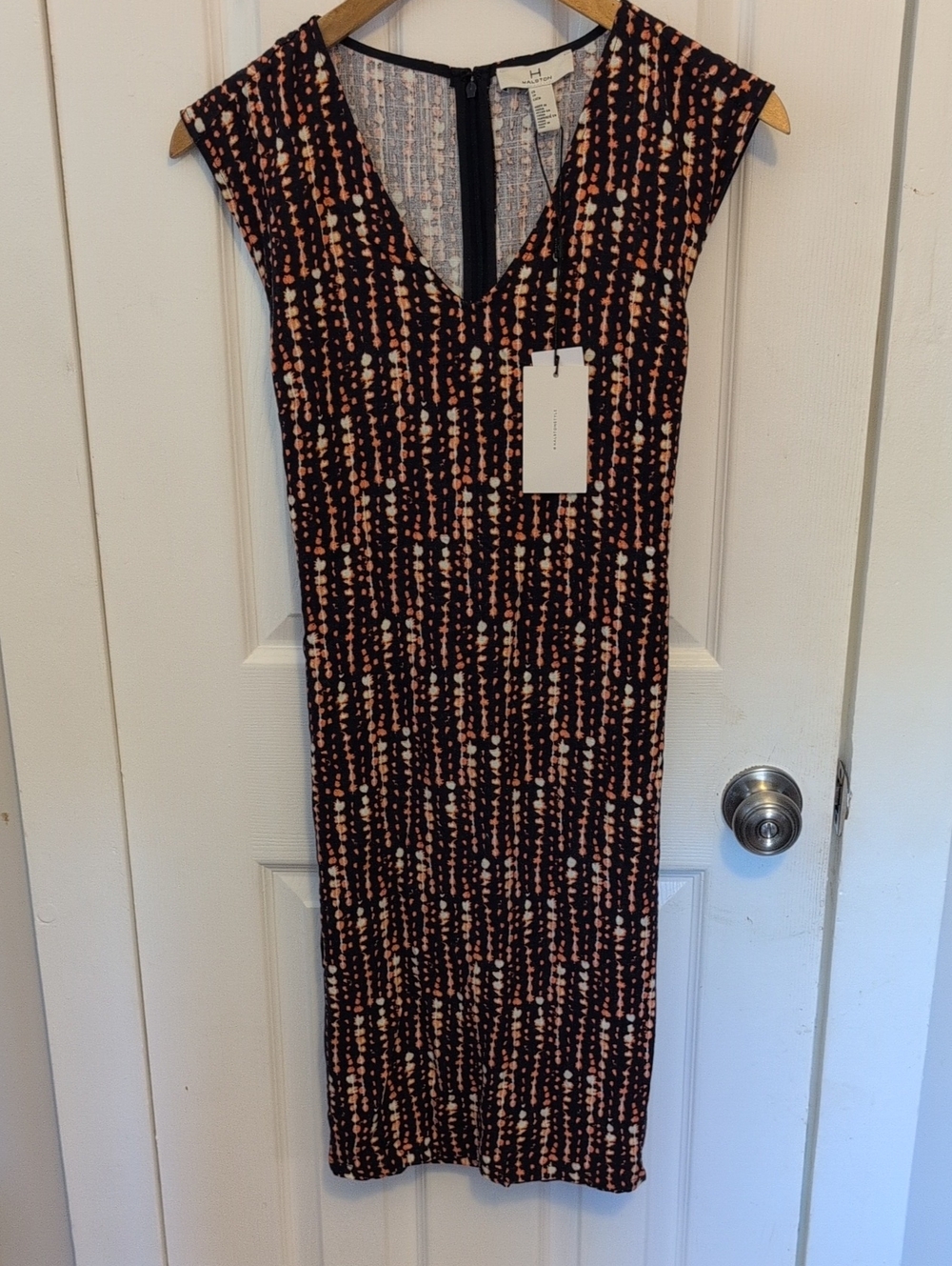 Halston Linen Blend Dress Size XS HalstonStyle New With Tags